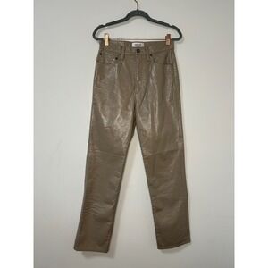 Agolde Shiny Taupe Straight-Leg Jeans